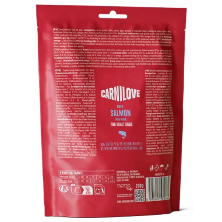 CARNILOVE DOG SOFT SNACK SALMON SMALL BITE 200g