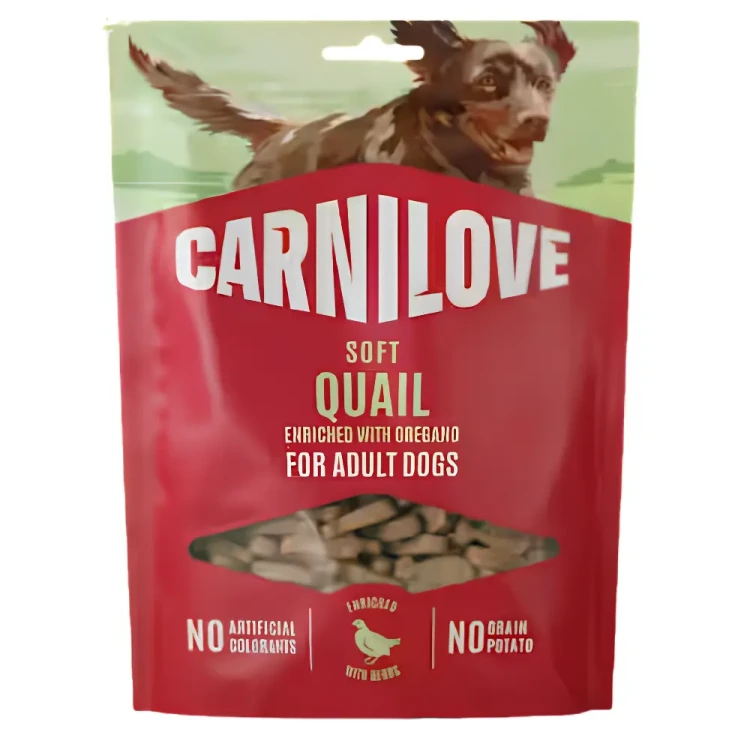 Carnilove miękki przysmaki dla psa przepiórka z oregano 200g