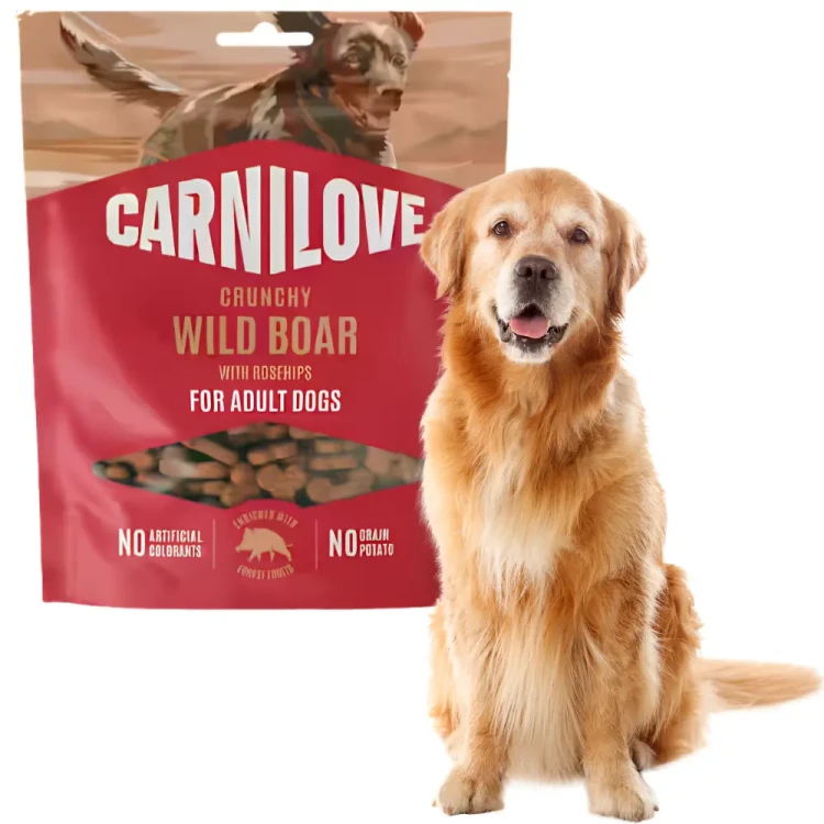 Carnilove Crunchy Snack Dzik 200 g Przysmak dla psa z owocami dzikiej róży