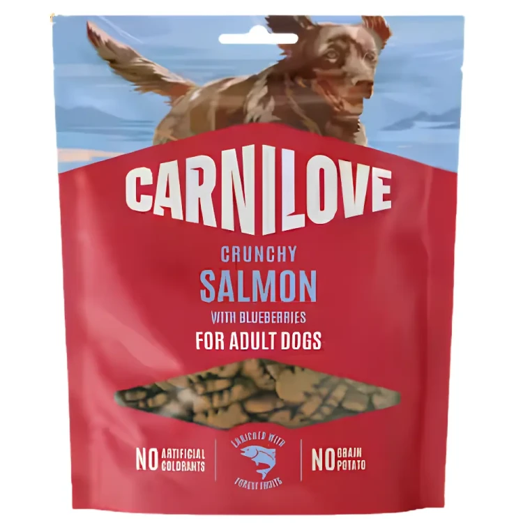 Carnilove Crunchy Snack Łosoś z Jagodami 200g Przysmak dla psa