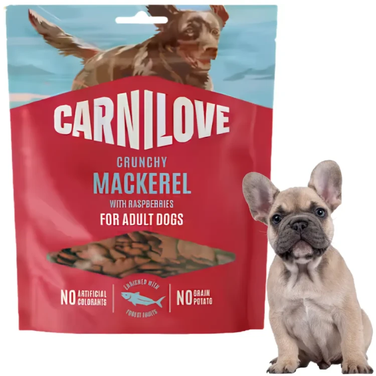 Carnilove Crunchy Snack Makrela z Malinami 200g Przysmak dla psa