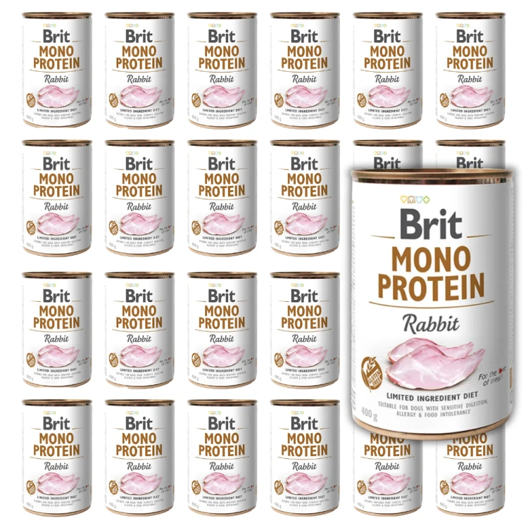 Brit Mono Protein Rabbit Królik 24x400g Mokra karma dla psa monobiałkowa