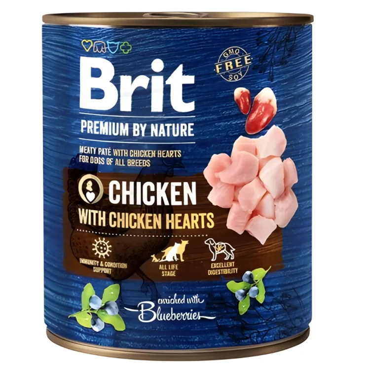 BRIT BY NATURE Karma mokra dla psa mix smaków 24 x 800g ADULT Bezzbożowa