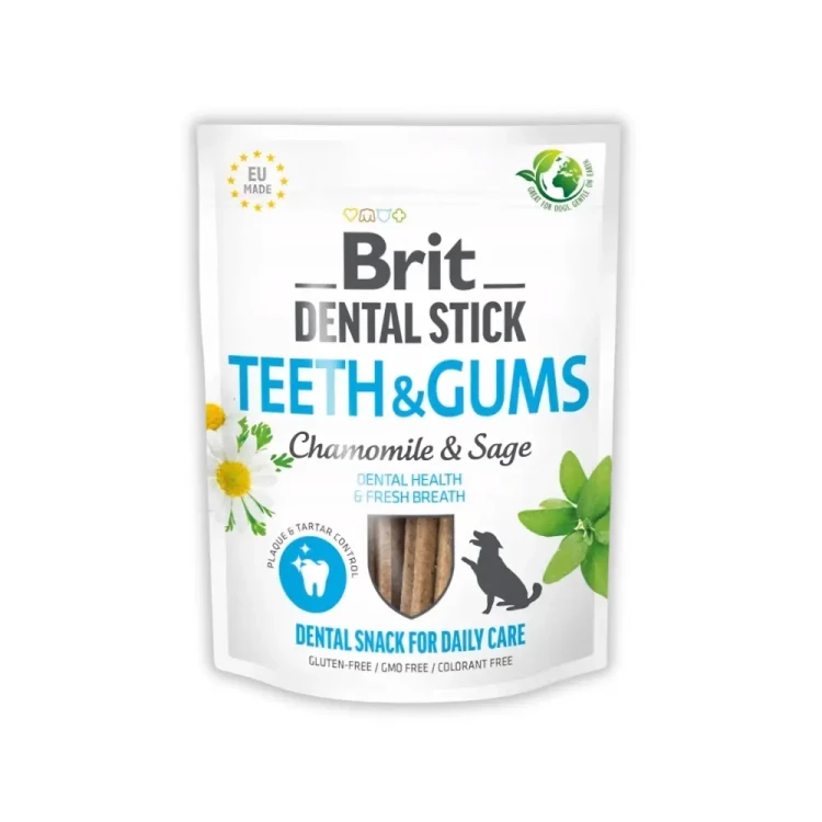 Brit Dental Stick Rumianek 251g Przysmak dla psa na zęby i dziąsła