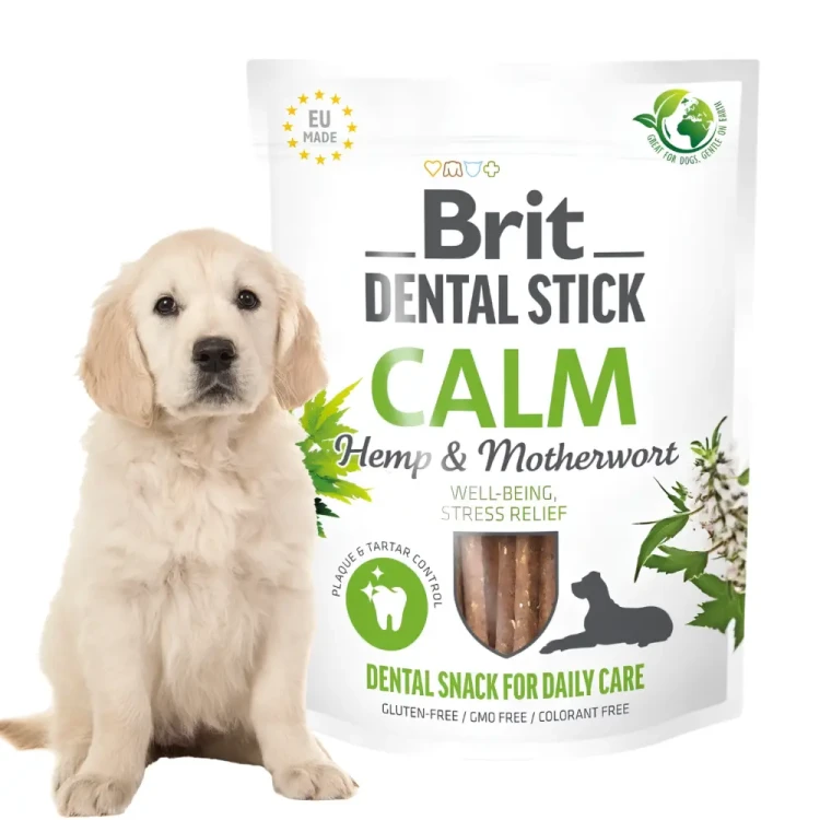 Brit Dental Stick Hemp 251g Przysmak dla psa na stres i uspokojenie