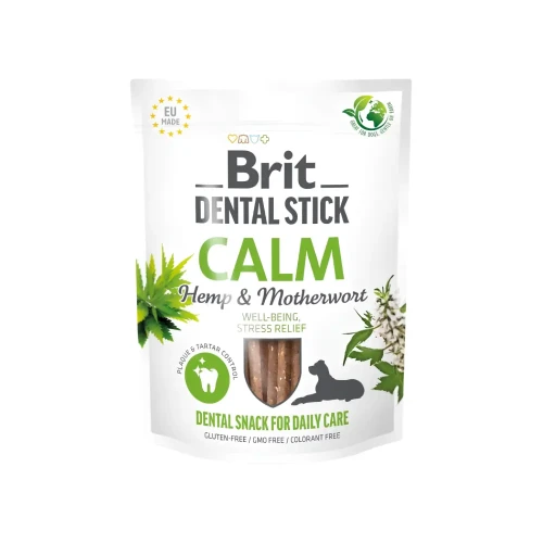Brit Dental Stick Hemp 251g Przysmak dla psa na stres i uspokojenie