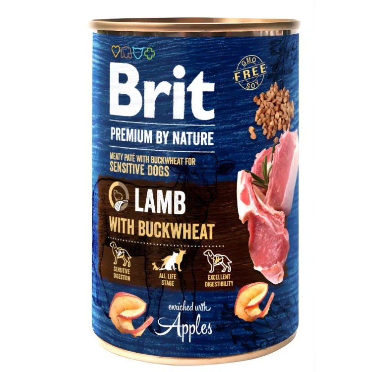 BRIT BY NATURE Karma mokra dla psa mix smaków 24 x 400g