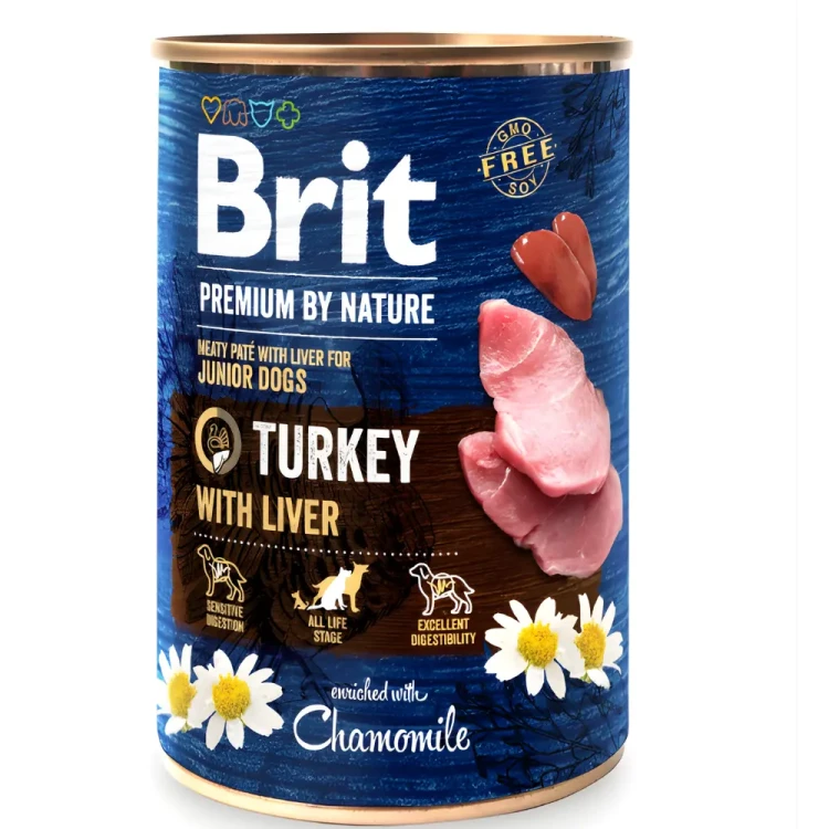 BRIT BY NATURE Karma mokra dla psa mix smaków 24 x 400g