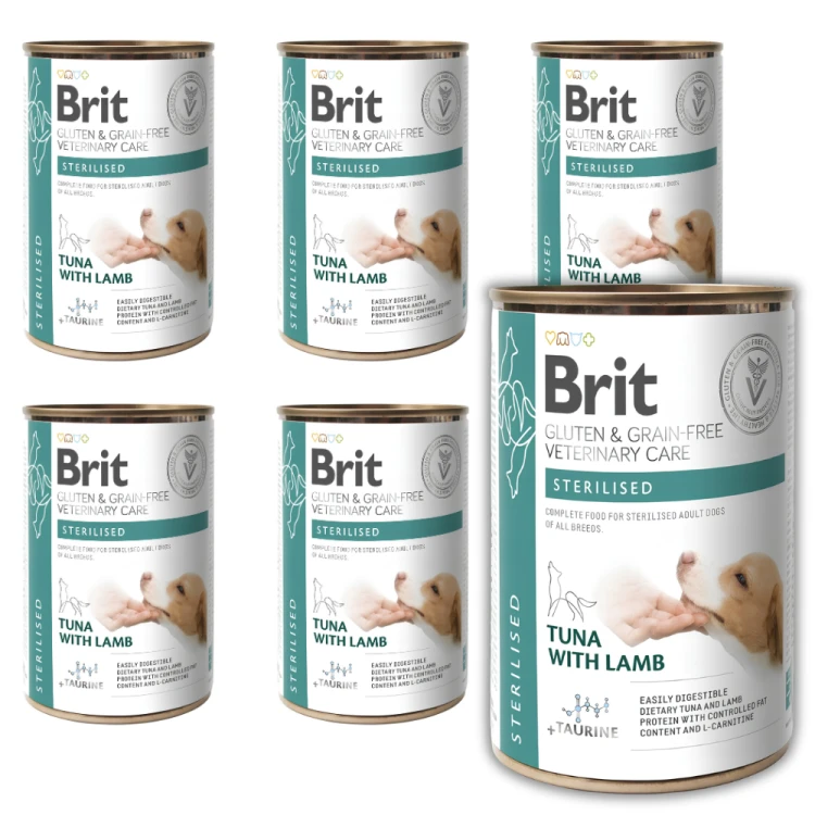 Brit Veterinary Care Sterilized Tuńczyk z Jagnięciną 6x400g Karma weterynaryjna dla psa
