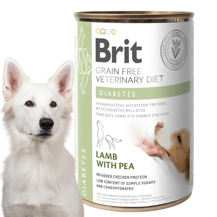 Brit Veterinary Diet Dog Diabetes Jagnięcina 400g mokra karma dla psa