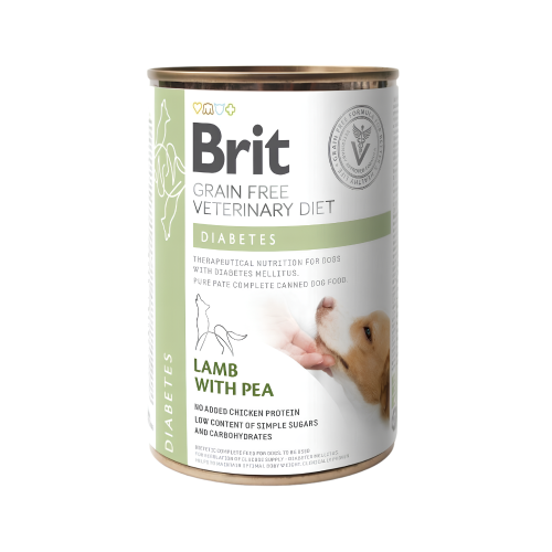 Brit Veterinary Diet Dog Diabetes Jagnięcina 400g mokra karma dla psa