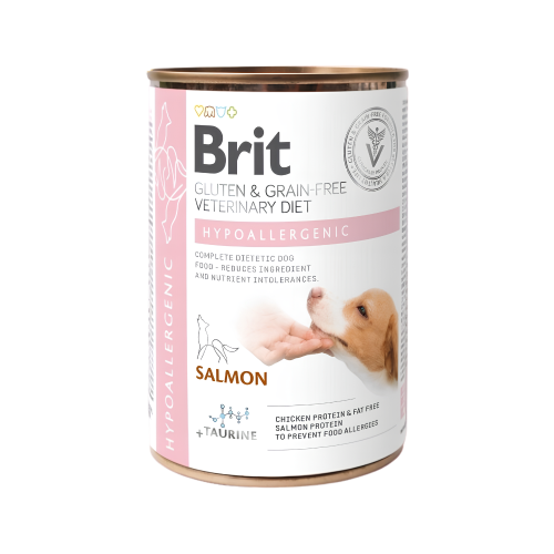 Brit Veterinary Diet Dog Hypoallergenic Łosoś 400g mokra karma dla psa