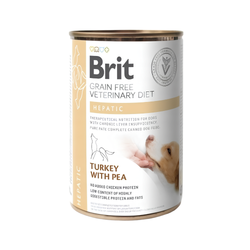 Brit Veterinary Diet Dog Hepatic Indyk 400g mokra karma dla psa