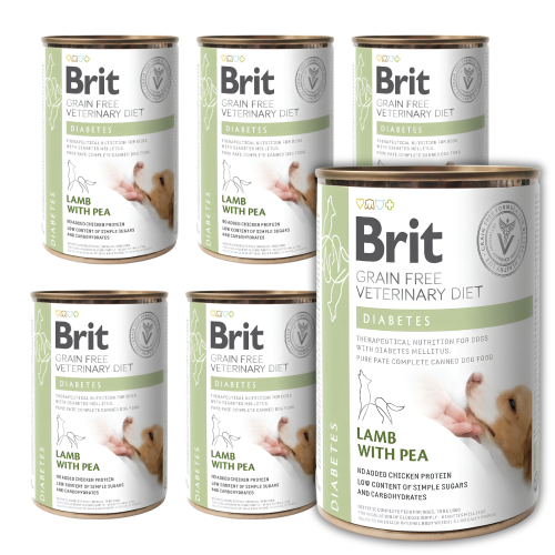 Brit Veterinary Diet Dog Diabetes Jagnięcina 6x400g Karma weterynaryjna dla psa