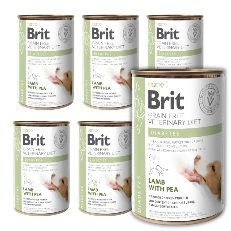Brit Veterinary Diet Dog Diabetes Jagnięcina 6x400g Karma weterynaryjna dla psa