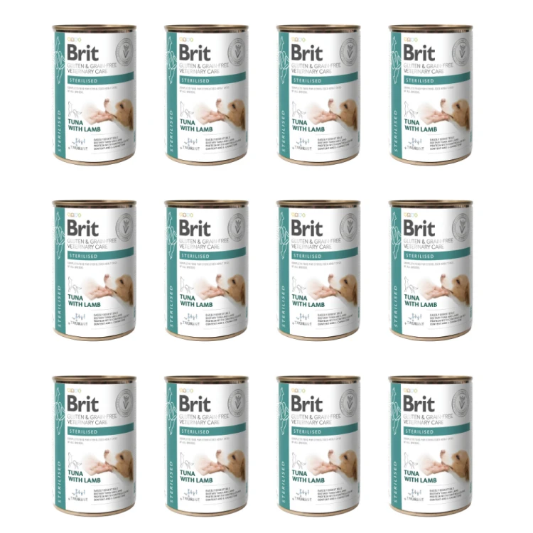 Brit Veterinary Care Sterilized Tuńczyk z Jagnięciną 12x400g Karma weterynaryjna dla psa