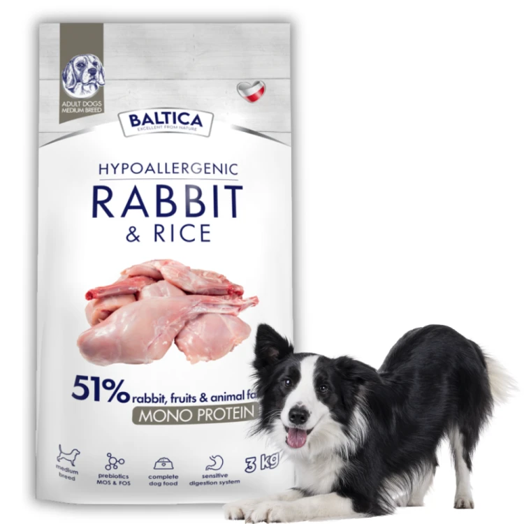 Baltica Rabbit & Rice 3kg Hipoalergiczna karma dla psa z królika M