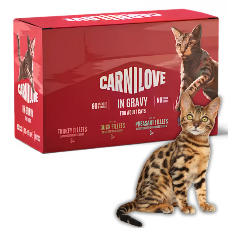 Carnilove Cat Pouch Gravy Multipack 12x85g Mokra karma w sosie dla kota