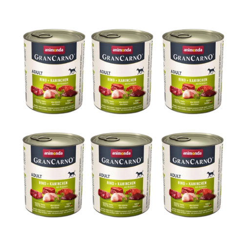 Animonda Gran Carno Wołowina z królikiem 6x800g Mokra karma dla psa