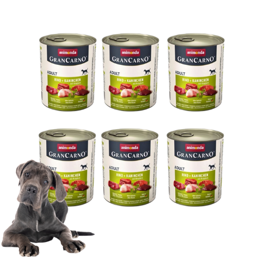 Animonda Gran Carno Wołowina z królikiem 6x800g Mokra karma dla psa
