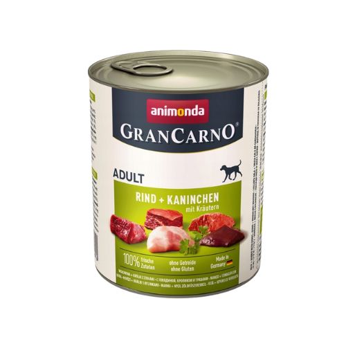 Animonda Gran Carno Wołowina z królikiem 6x800g Mokra karma dla psa