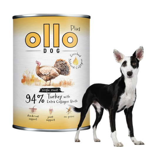 Ollo Plus Indyk 400g Hipoalergiczna mokra karma dla psa z kolagenem