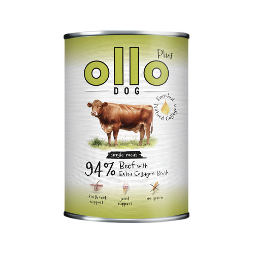 Ollo Plus Wołowina 400g Hipoalergiczna mokra karma dla psa z kolagenem