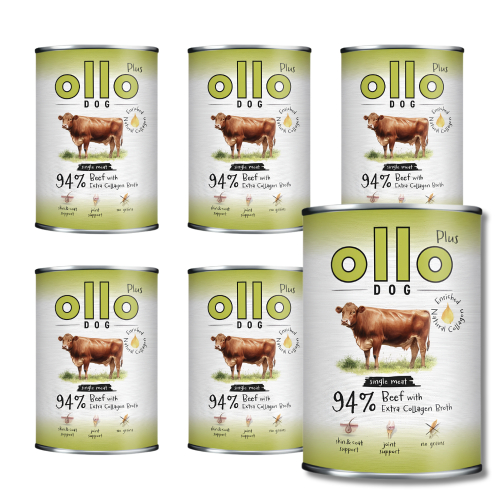 Ollo Plus Wołowina 6x400g Hipoalergiczna mokra karma dla psa z kolagenem