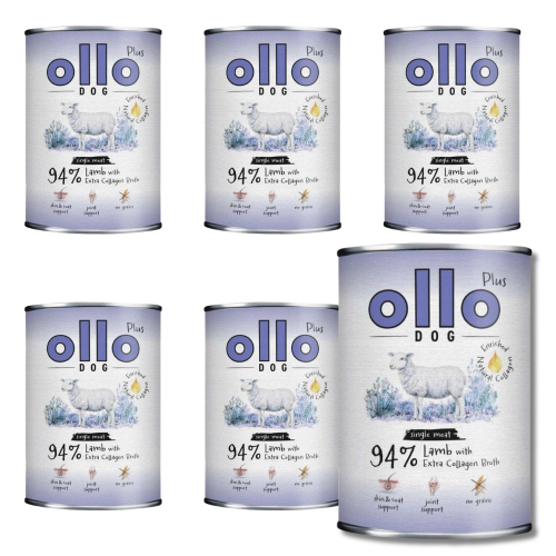 Ollo Plus Jagnięcina 6x400g Hipoalergiczna mokra karma dla psa z kolagenem