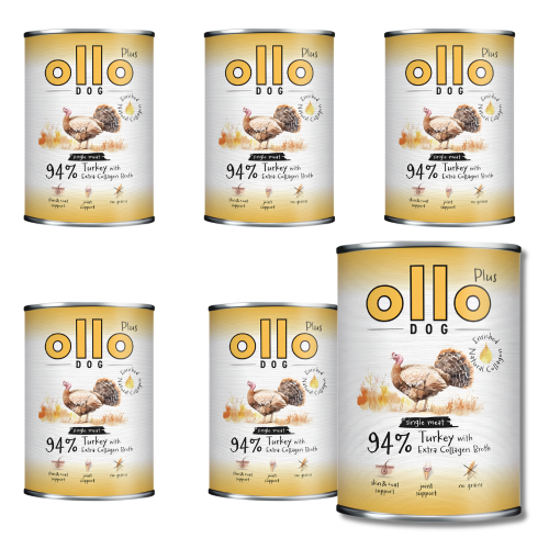 Ollo Plus Indyk 6x400g Hipoalergiczna mokra karma dla psa z kolagenem