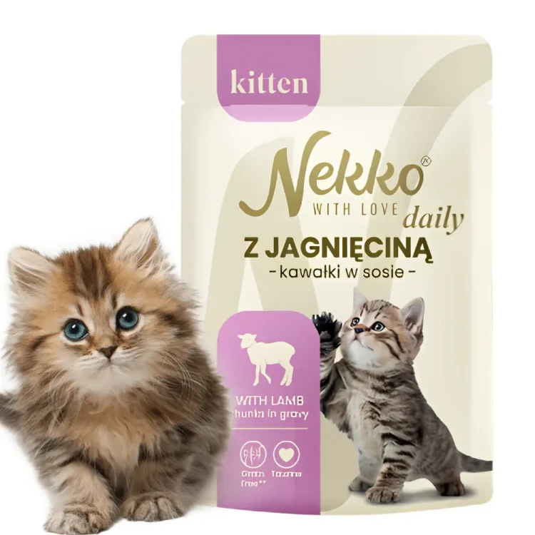 Nekko Daily Jagnięcina w Sosie 85g mokra karma dla kota kitten