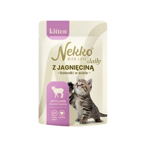 Nekko Daily Jagnięcina w Sosie 85g mokra karma dla kota kitten