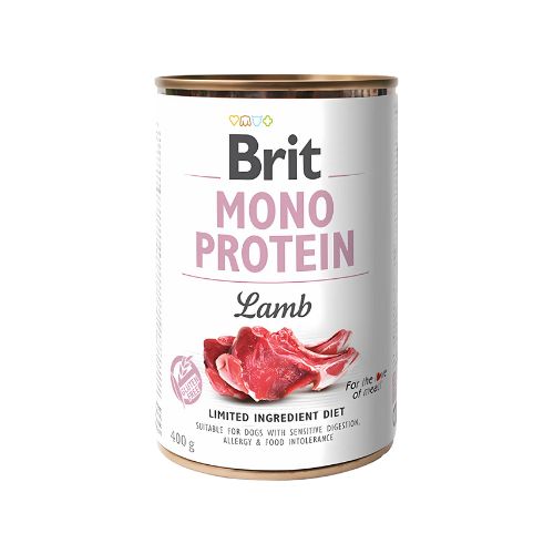 Brit Mono Protein Lamb 400g Monobiałkowa mokra karma dla psa z jagnięciną