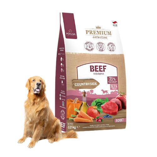 Pokusa Premium Selection Wołowina 12kg Sucha karma dla psa z wołowiną