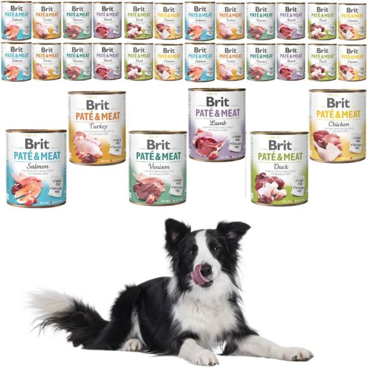 Karma mokra dla psa BRIT PATE & MEAT zestawMIX Smaku 30x800g