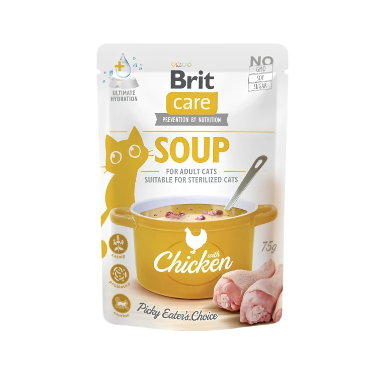 Brit Care Zupa z Kurczakiem 75g Karma mokra dla kota
