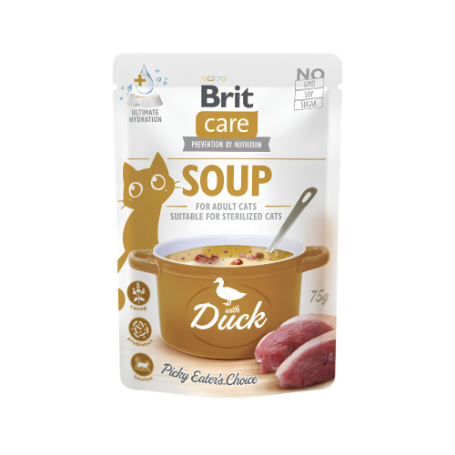 Brit Care Zupa z Kaczką 75g  Karma mokra dla kota