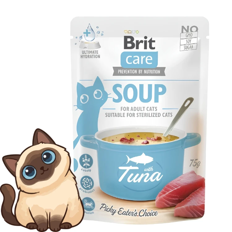 Brit Care Zupa z Tuńczykiem 75g  Karma mokra dla kota