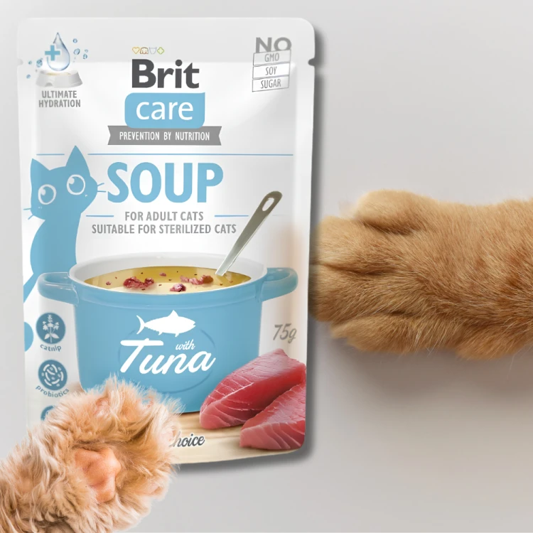 Brit Care Zupa z Tuńczykiem 75g  Karma mokra dla kota