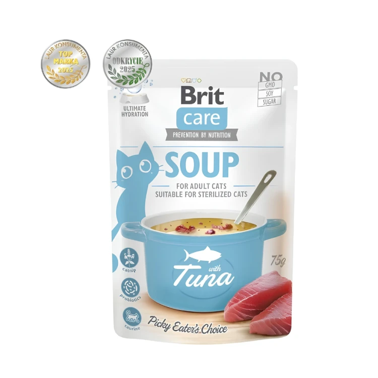 Brit Care Zupa z Tuńczykiem 75g  Karma mokra dla kota