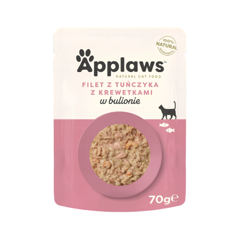 Applaws Cat Filet z Tuńczyka i krewetkami w bulionie 70g Mokra karma dla kota