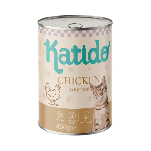 Katido Mokra karma dla kota Kurczak 400g puszka