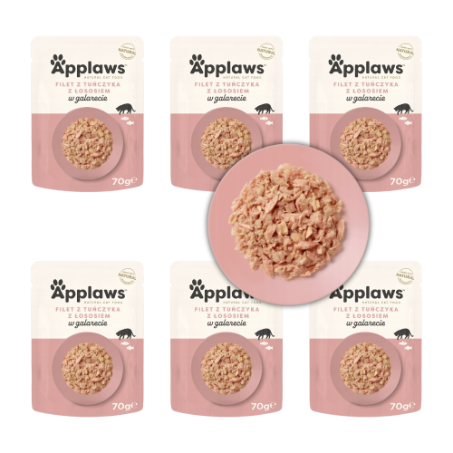 Applaws Cat Filet z Tuńczyka i łososia w galaretce mokra karma dla kota 6x70g