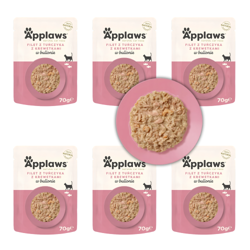 Applaws Cat  Tuńczyk z krewetkami w bulionie mokra karma dla kota 6x70g