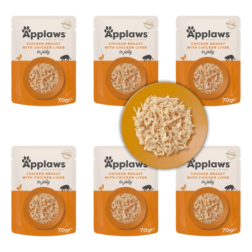 Applaws Cat kurczak z wątróbką w galaretce mokra karma dla kota 6x70g