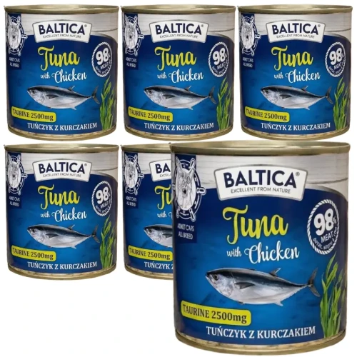 Baltica Excellent karma mokra dla kota tuńczyk z kurczakiem 6x185g