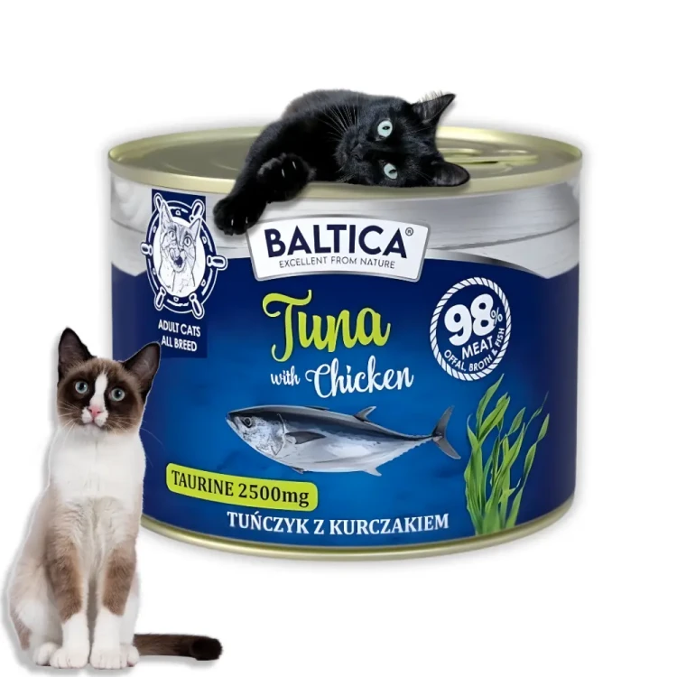 Baltica Excellent karma mokra dla kota tuńczyk z kurczakiem 6x185g