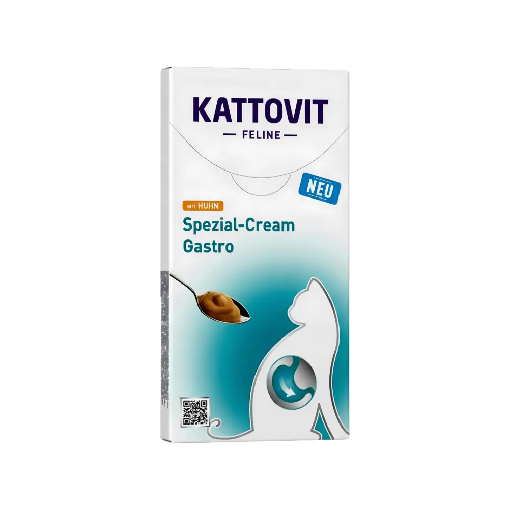 Kattovit Cream Gastro 6x15g – Karma uzupełniająca na trawienie dla kota