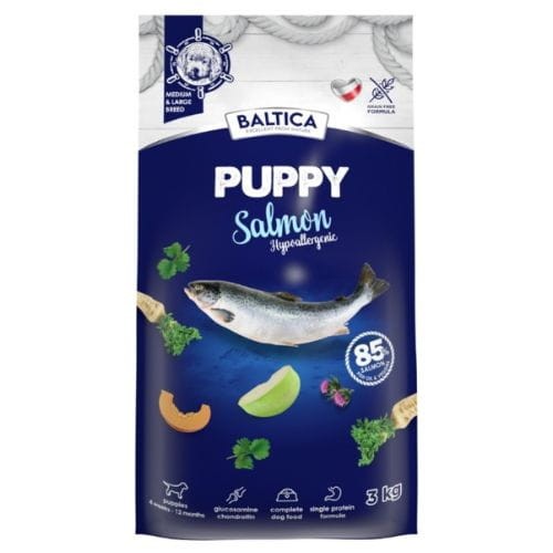 Baltica Puppy M/L Salmon 3 kg bezzbożowa karma dla szczeniąt ras średnich i dużych