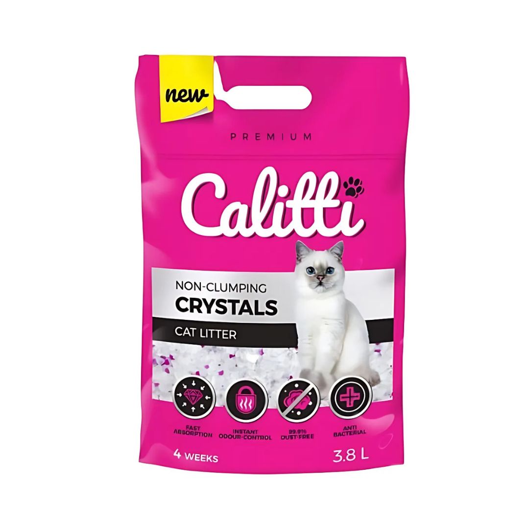 Calitti Crystals 3,8L Żwirek silikonowy dla kota bezpyłowy